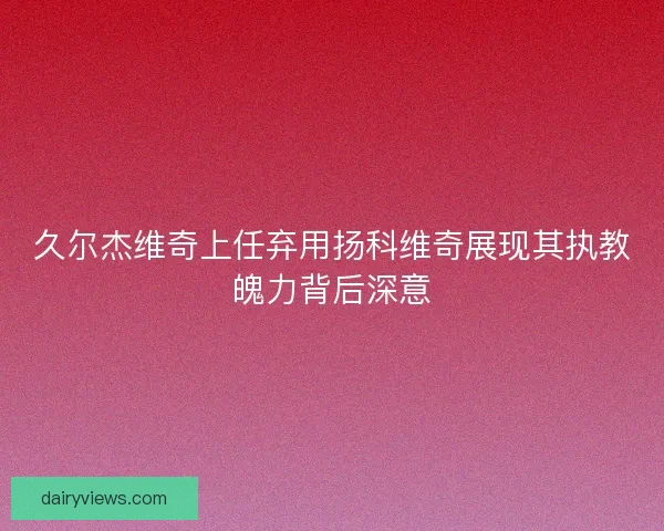 久尔杰维奇上任弃用扬科维奇展现其执教魄力背后深意