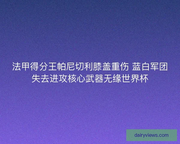法甲得分王帕尼切利膝盖重伤 蓝白军团失去进攻核心武器无缘世界杯